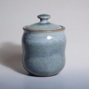 Lidded jar with waist